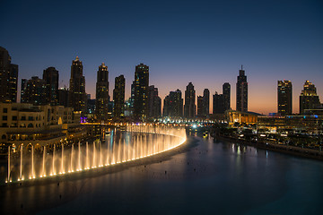 Image showing musical fountain in Dubai