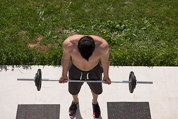 Image showing man doing morning exercises