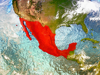 Image showing Mexico on illustrated globe