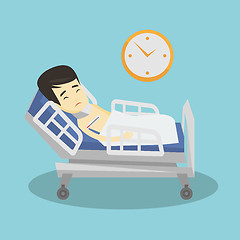 Image showing Man with neck injury vector illustration.