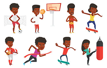 Image showing Vector set of sport characters.