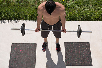 Image showing man doing morning exercises