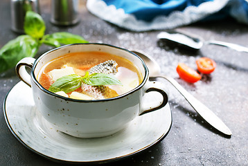 Image showing fish soup