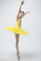 Image showing Young classical dancer on white background.