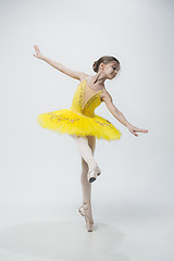 Image showing Young classical dancer on white background.