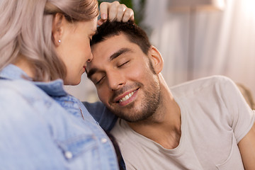 Image showing close up of happy couple