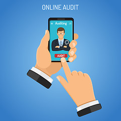 Image showing Online Auditing, Tax, Accounting Concept