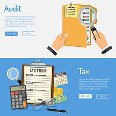 Image showing Auditing, Tax and Business Accounting Banners