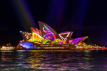 Image showing Sydney Opera House Vivid Sydney celebrations