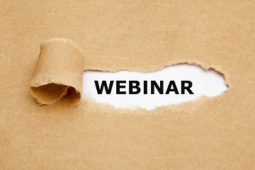 Image showing Webinar Ripped Paper Concept
