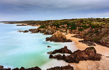 Image showing Moody views of the south coastline