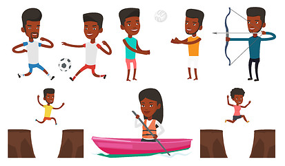 Image showing Vector set of sport characters.