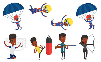 Image showing Vector set of sport characters.