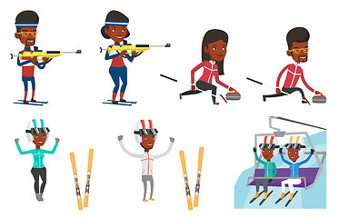 Image showing Vector set of sport characters.