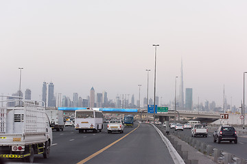 Image showing Dubai traffic jam