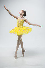 Image showing Young classical dancer on white background.