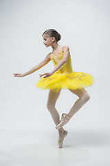 Image showing Young classical dancer on white background.