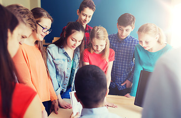 Image showing group of students and teacher at school classroom