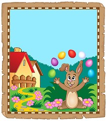 Image showing Parchment with Easter bunny topic 7