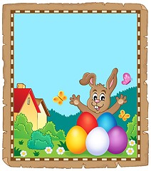 Image showing Parchment with Easter bunny topic 8