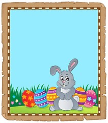 Image showing Parchment with Easter bunny topic 4