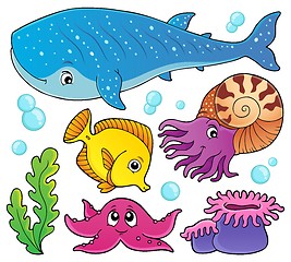 Image showing Ocean life theme set 1