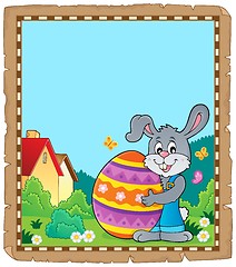 Image showing Parchment with Easter bunny topic 6