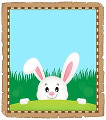 Image showing Parchment with lurking Easter bunny 3