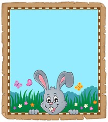 Image showing Parchment with lurking Easter bunny 2