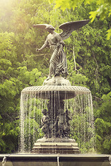 Image showing an angel on a fountain