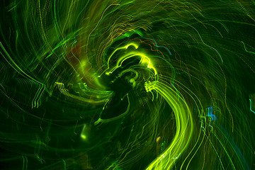 Image showing green moving lights background