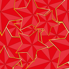 Image showing Red star background