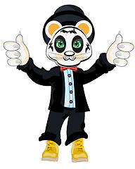 Image showing Animal panda in suit