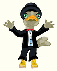 Image showing Bird in suit