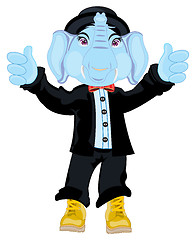 Image showing Animal elephant in suit