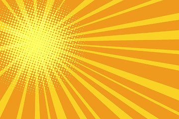 Image showing Pop art retro yellow orange background