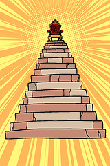 Image showing throne on top of the pyramid