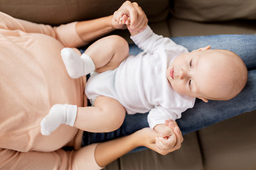 Image showing mother with little baby boy at home