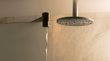 Image showing Shower water flowing