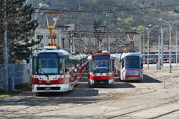 Image showing Trams out of service