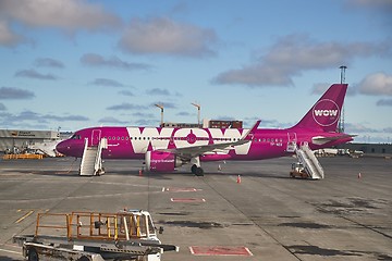 Image showing Airliner of WOW Air