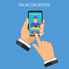 Image showing Online Car Services Concept