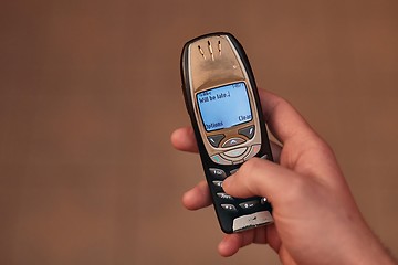 Image showing Old Phone Texting