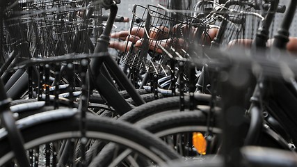 Image showing Bicycles close up