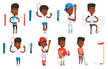 Image showing Vector set of sport characters.