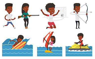 Image showing Vector set of sport characters.