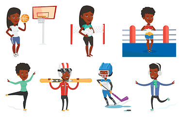 Image showing Vector set of sport characters.