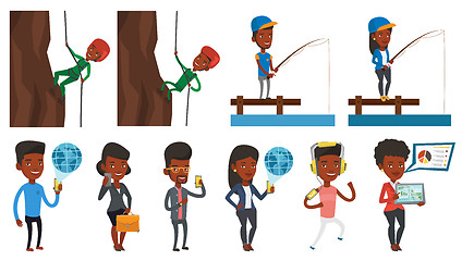 Image showing Vector set of sport characters.