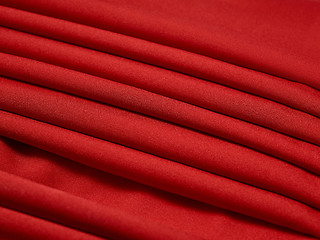 Image showing red abstract cloth, fabric background and texture, curtain theat