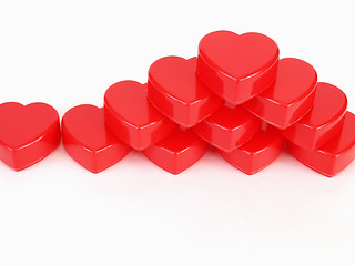 Image showing Stacked Hearts